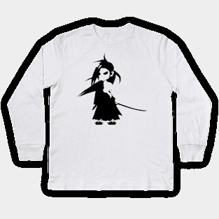 Sea Emperor minimal silhouette white Kids Long Sleeve T-Shirt